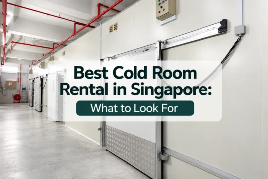 Cold room rental facility in Singapore at EBC Lifestyle Hub, featuring temperature-controlled storage units for commercial and business use.