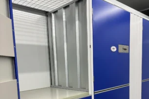 Upper wine storage locker at EBC Lifestyle Hub Singapore